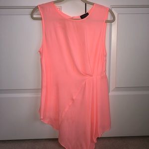Topshop Peachy/Orange Detailed Tank
